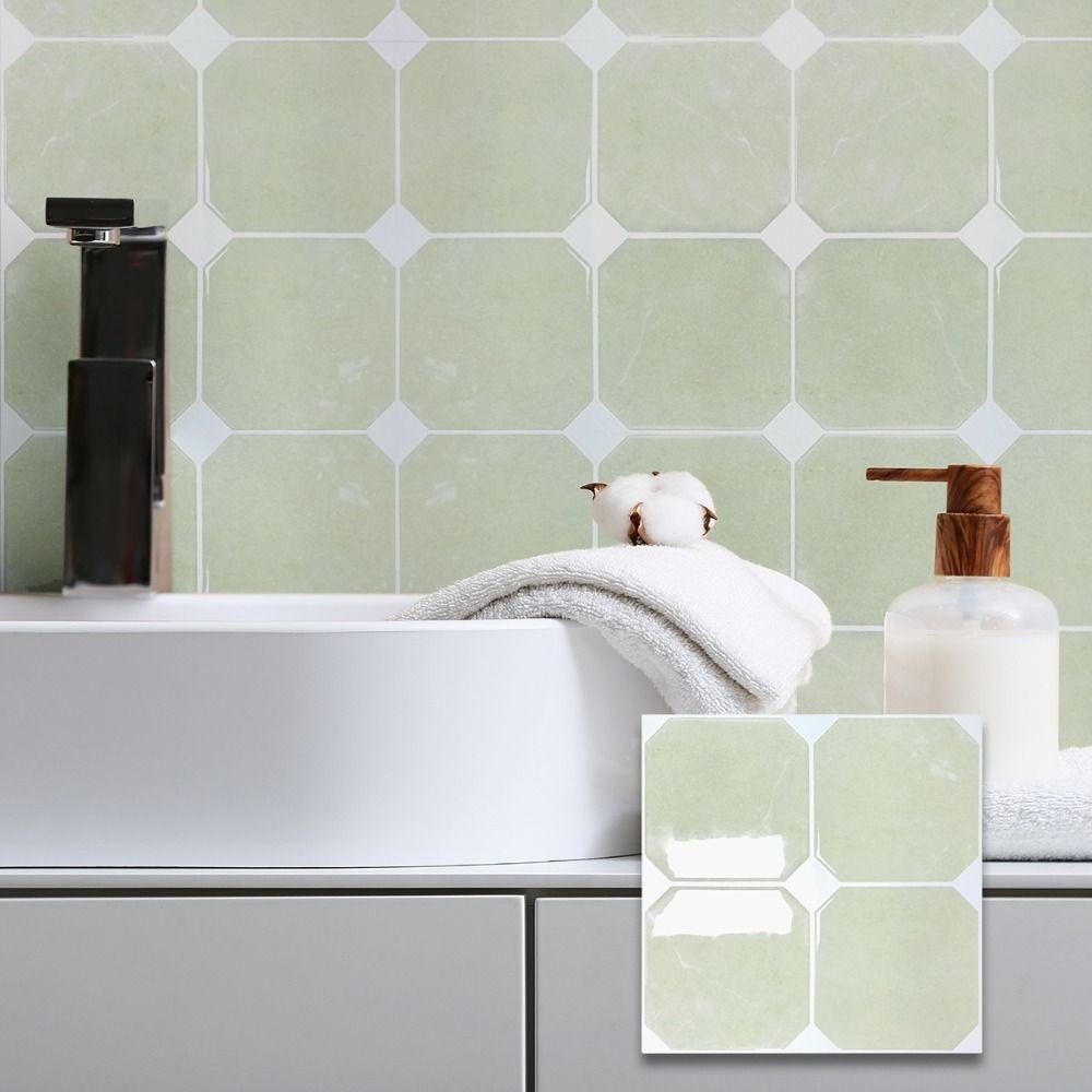 Self-adhesive Peel and Stick Backsplash Waterproof 7.76" X7.76" Wall Panels Imitation Marble Home Decor Wall Tile