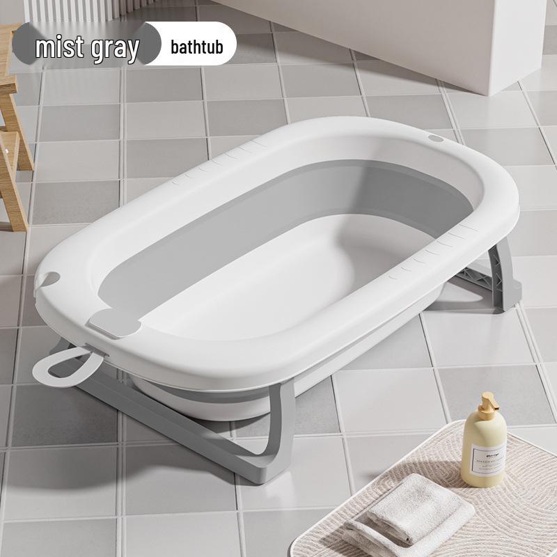 Foldable Baby Bathtub - Large, Sit or Lie for Kids, Newborn Bath Essentials for Home Use