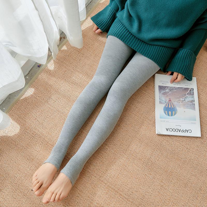 

2019 autumn new macaron combed cotton arbitrary cut slim pressure leggings single layer thin 150g average size (80-70 kg)