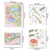 Cartoon Rose Seashore Vacation Landscape Sticker 3D Miniature World Unzip DIY Scene Manual