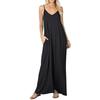 Elegant Women V-neck Long Beachwear Spaghetti Strap Cocktail Maxi Sundress
