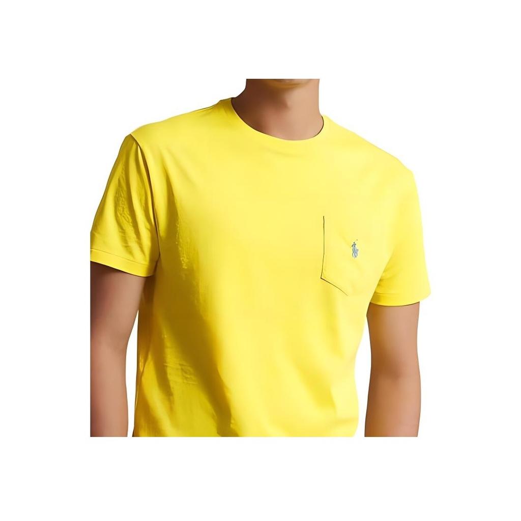 Polo Ralph Lauren Logo Embroidered Crew Neck Short Sleeve T-Shirt Men Tops Yellow 710704248-180
