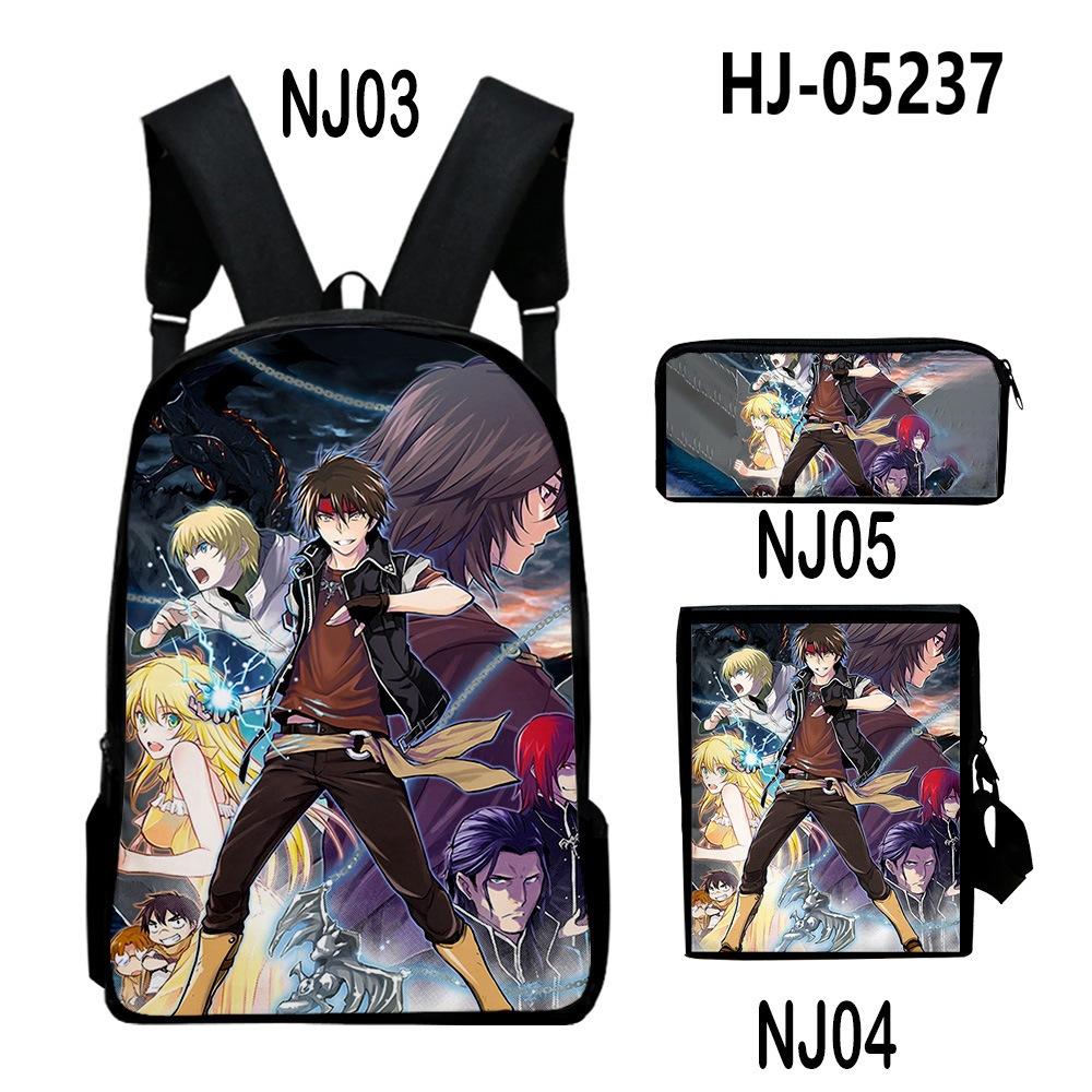 Harajuku Sorcerous Stabber Orphen 3D Print 3pcs/Set Pupil School Bags Laptop Daypack Backpack Inclined Shoulder Bag Pencil Case