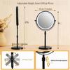 Rechargeable Double-sided 30x Magnification Metal Mirror with Light for Hotels