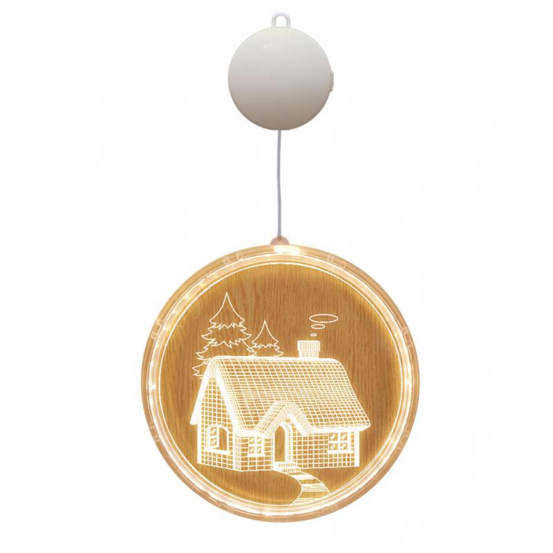 Wesołych Świąt LED Lampki Fairy Święty Mikołaj Łoś Sypialnia Salon Jadalnia Dekoracja Prezent Noworoczny Lampka Wisząca na Choinkę