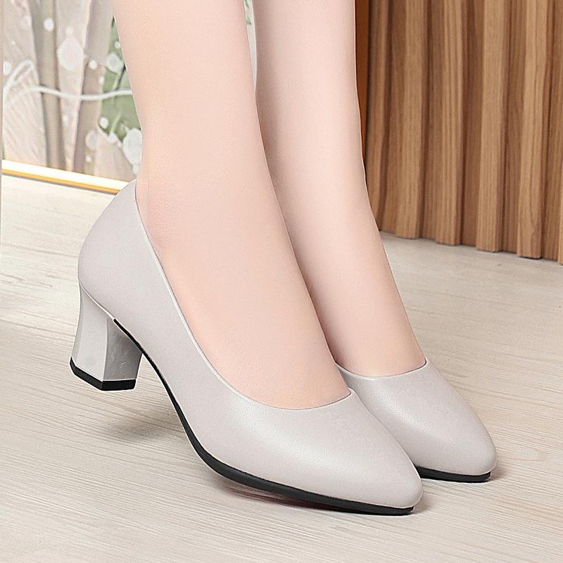 

женское черное платье для собеседования на среднем каблуке, профессиональная обувь, костюм, кожаная обувь, большой размер, одинарная обувь, женская обувь 41