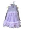 Girls' Sleeveless Korean-Style Tulle Dress with Bow