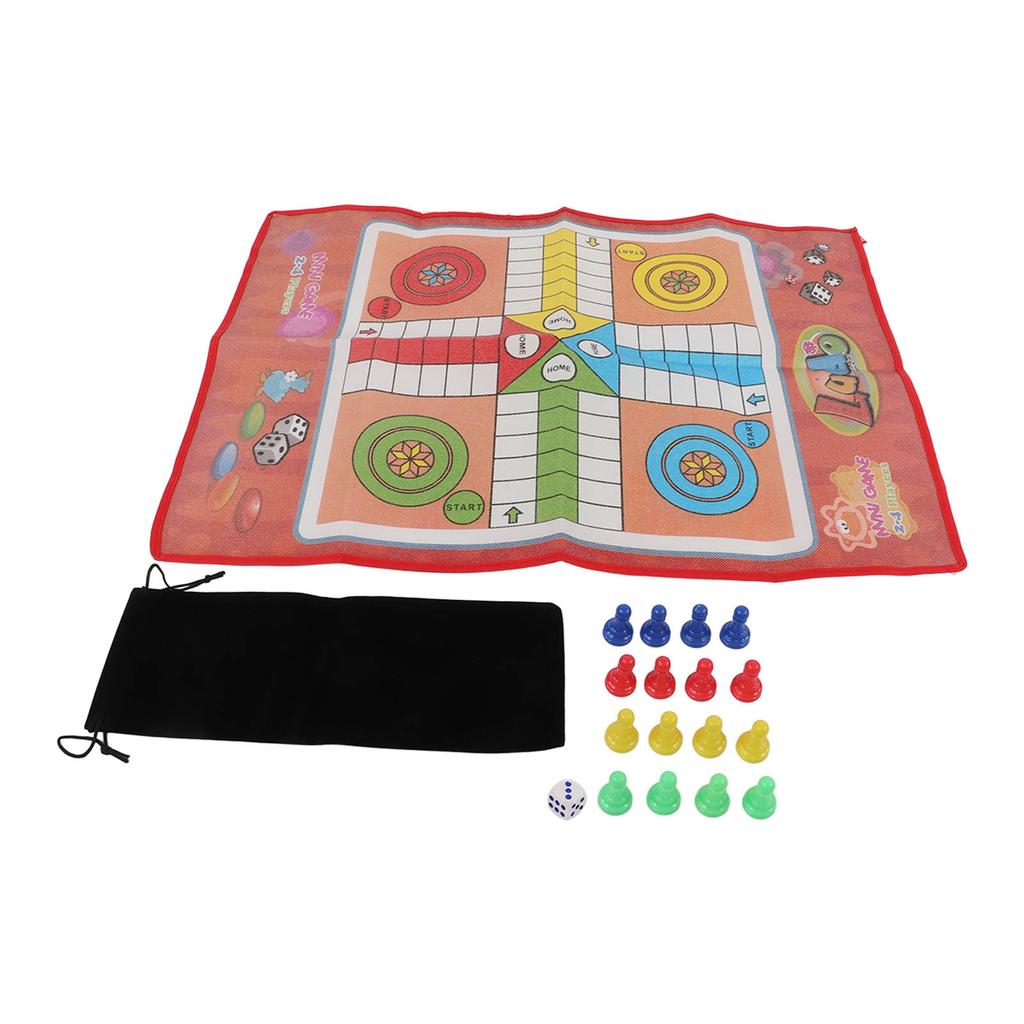 Plastic Flying Chess Game Set Non Woven Fabric Roll Up Chess Board Game Educational Toys