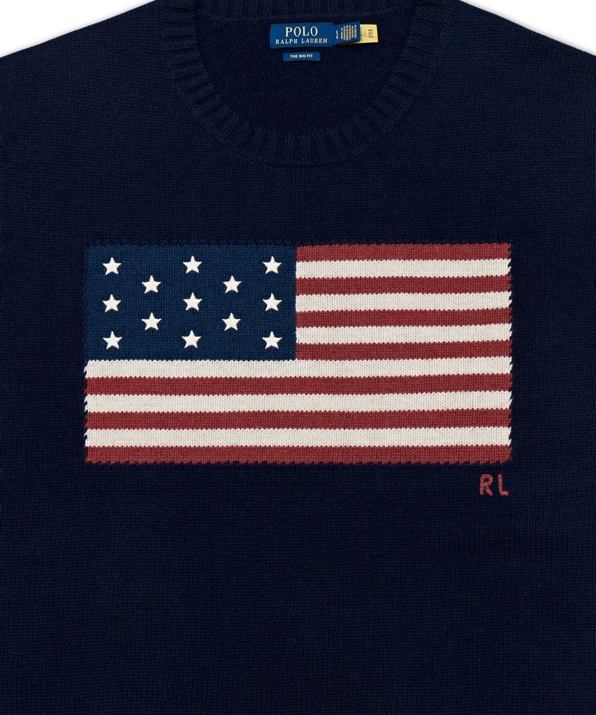 POLO RALPH LAUREN Big Fit Flag Sweater Vest - Blue