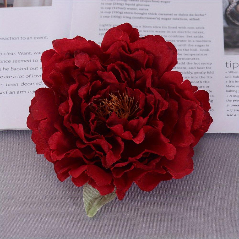 

20pcs Artificial Peony Flowers Heads, Perfect for Weddings, Holidays, Valentine s, Office Decor, Bouquet Accents, Wedding Decorations 20pcs бордовий