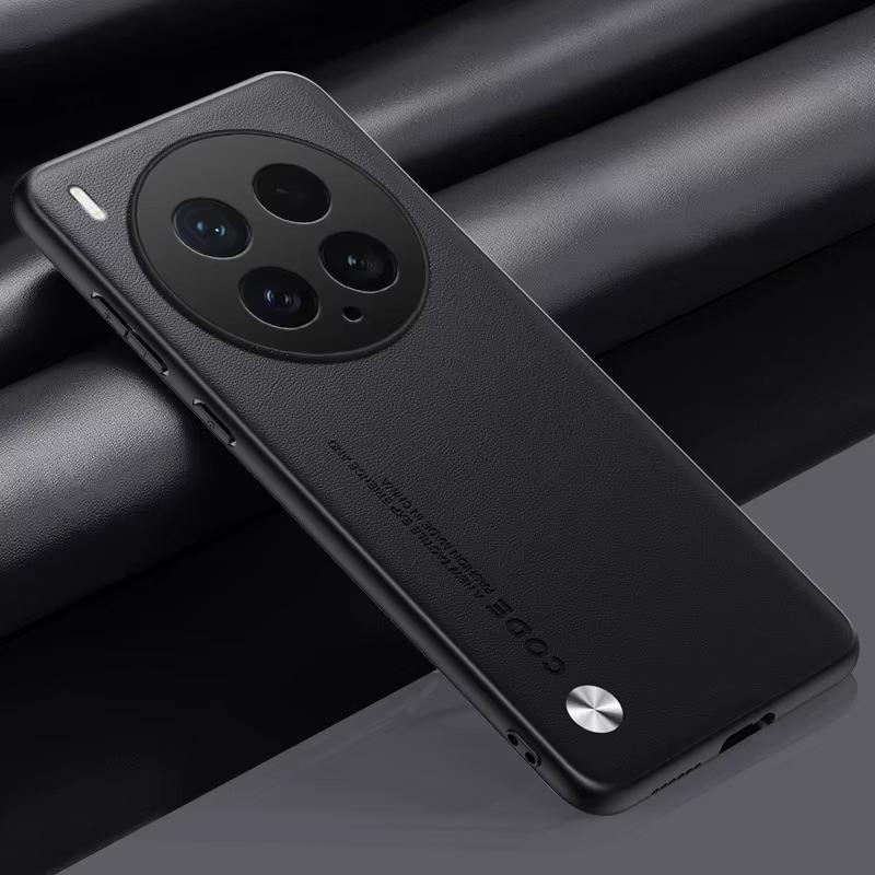 Carbon Fiber PU Leather Cover For VIVO X200Ultra X200 Pro mini X200S Matte Anti-Shock Phone Protection Cases