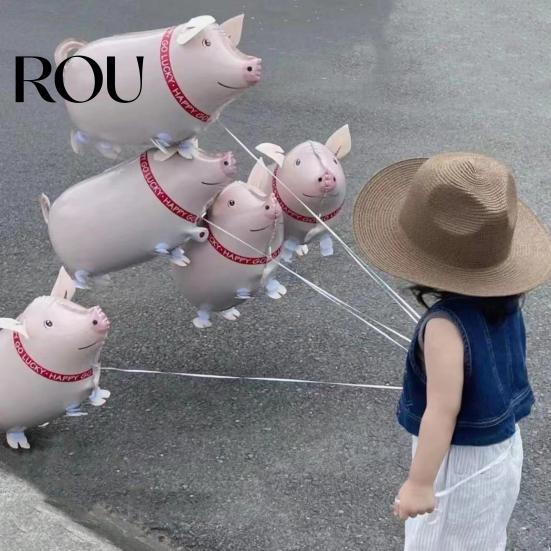 Balloon Toy Leak-proof Reusable Self Sealed Realistic Standing Children Aluminum Foil Playing No Odor Walking Animals Kids Festival