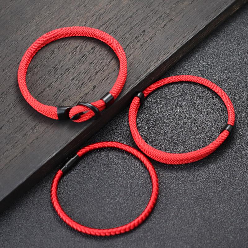 

New 3Pcs Men Bracelet Set Lucky Red Keel Rope Braslet Surfer Nautical Fabric Braclet Leisure Accessories Gift For Him Jewelry красный