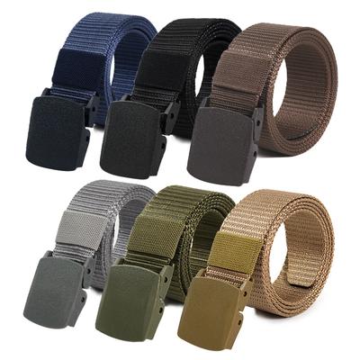 1 Stück Herren-Canvas-Gürtel mit Kunststoffschnalle, metallfreier taktischer Nylon-Hüftgürtel, Damen-Gürtel, Outdoor-Wandergürtel, neutrale Gürtel