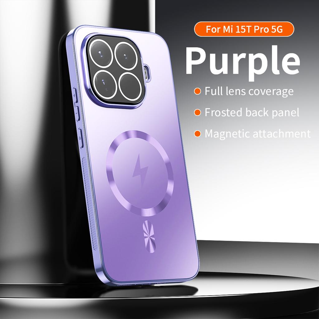 For Xiaomi Mi 17T Pro Case Hard PC Plating Magnetic Wireless Charging Protective Back Cover Case For Xiaomi Mi 15T 14T Pro Shell