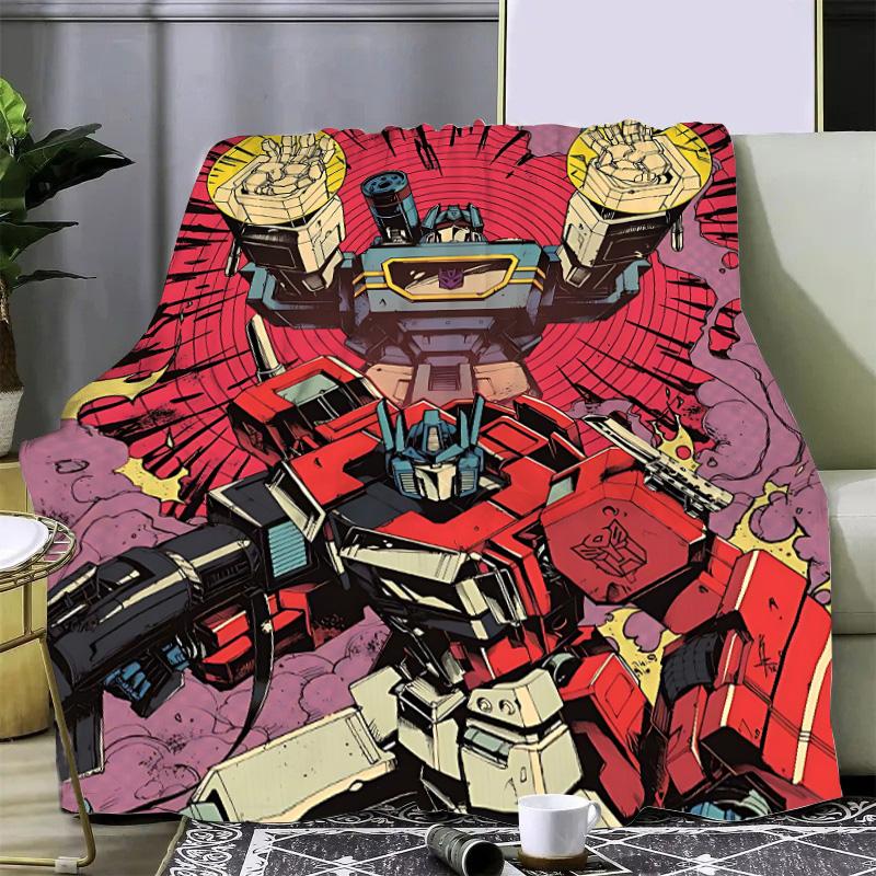 Anime Transformers G1 Car Robot Printed Blanket Picnic Blankets Warm Blanket Soft Comfortable Blanket Home Travel Birthday Gift