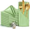 10PCS Pink Satin Napkin Serving Dinner Table 43cm*43cm Tea Towel Wedding Party Home Hotel Christmas Table Mat Home Decoration