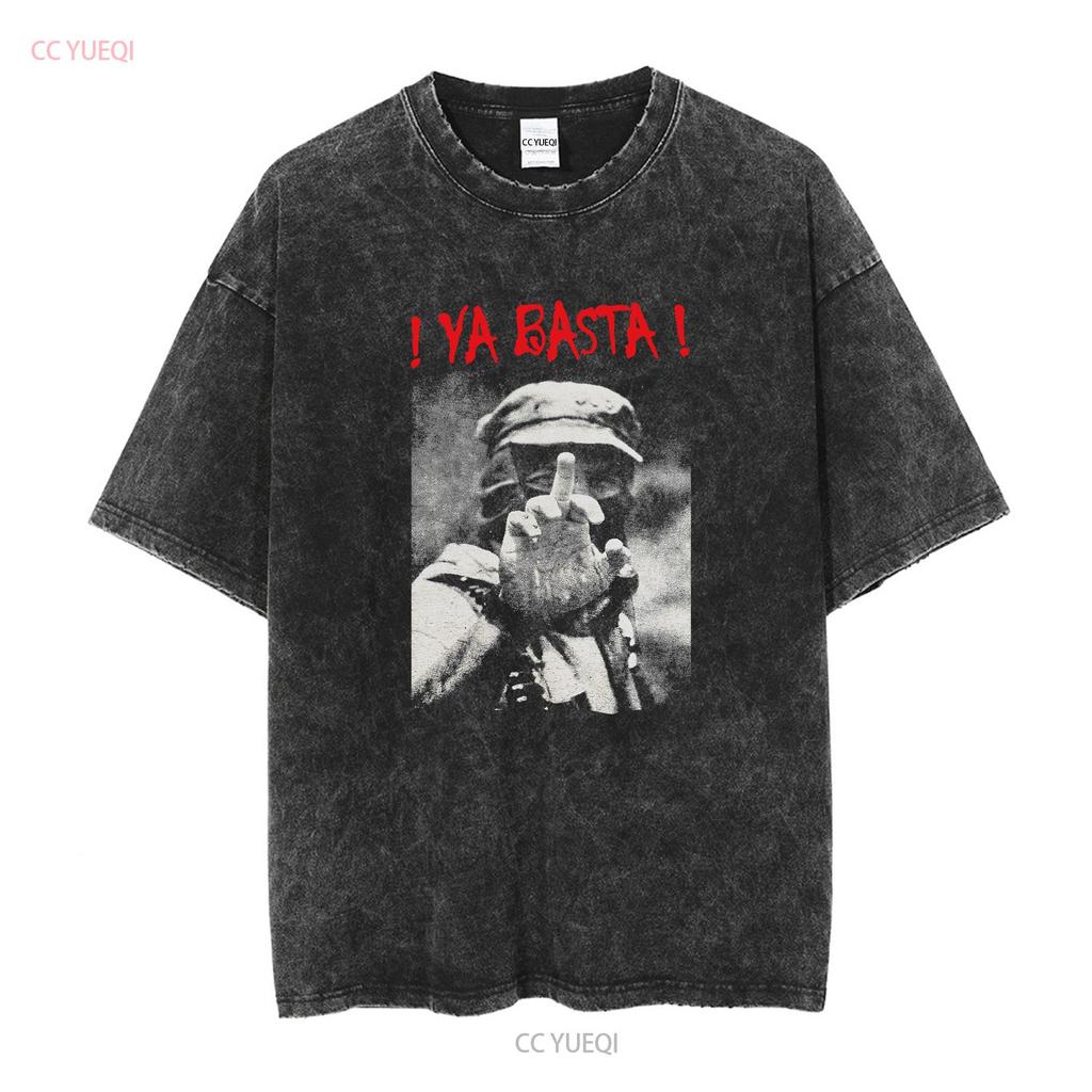 Nové Vzácné Ya Basta Subcomandante Marcos EZLN Emiliano Zapata Retro Tričko Vintage Styl dlouhý nebo krátký rukáv vintage Vyprané