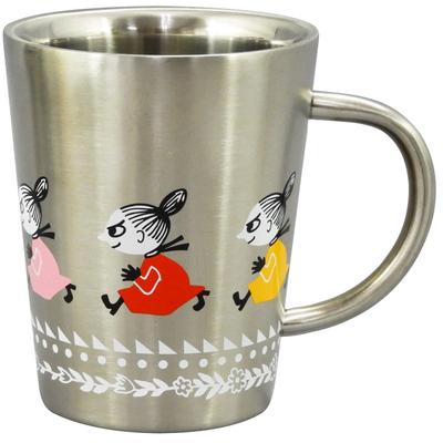 Moomin Paslanmaz Çelik Kupa Yamaka Shoten Üretimi Çift Cidarlı (Küçük Benim) MM6005-856, Japonya,
