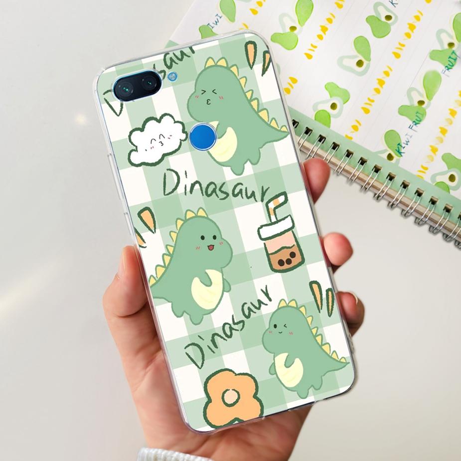 For Xiaomi Mi 8 Lite Case Cute Painted Cover Clear Silicone Phone Case For Xiaomi Mi 8 Lite 8Lite Back Cover 6.26'' Fundas Coque