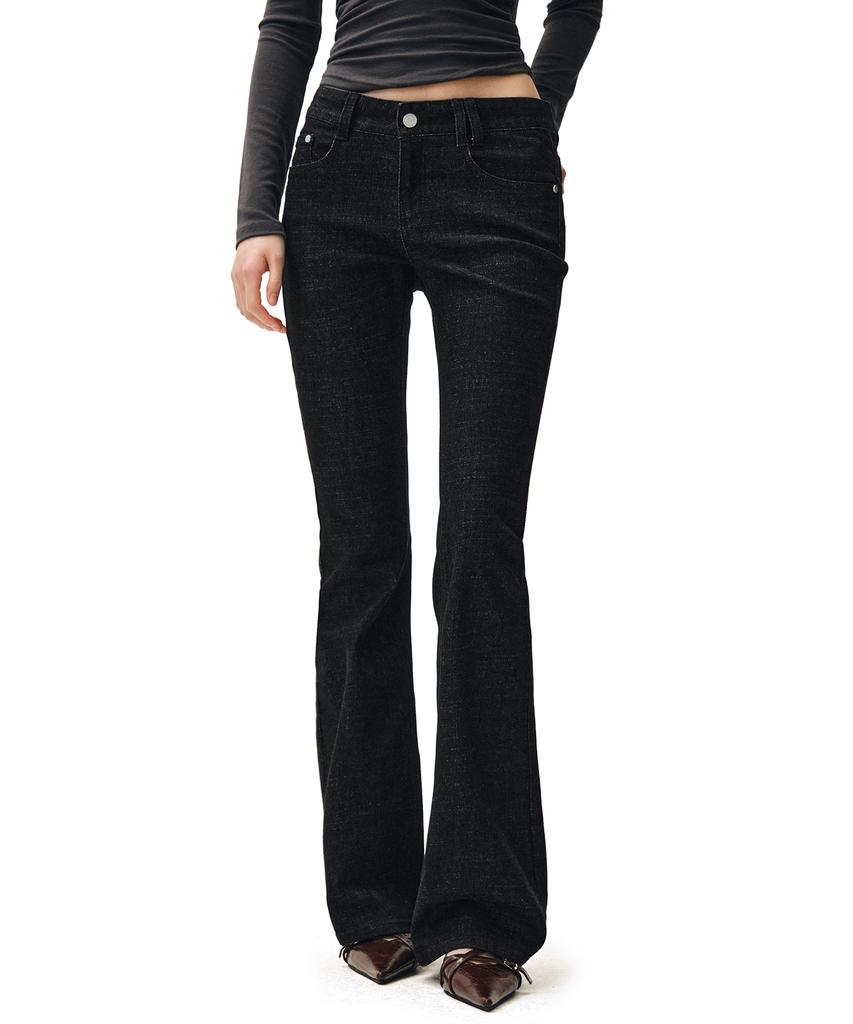 Deketeuumeon Signature Slim Low Rise Flared Jeans Dcwpt006Black