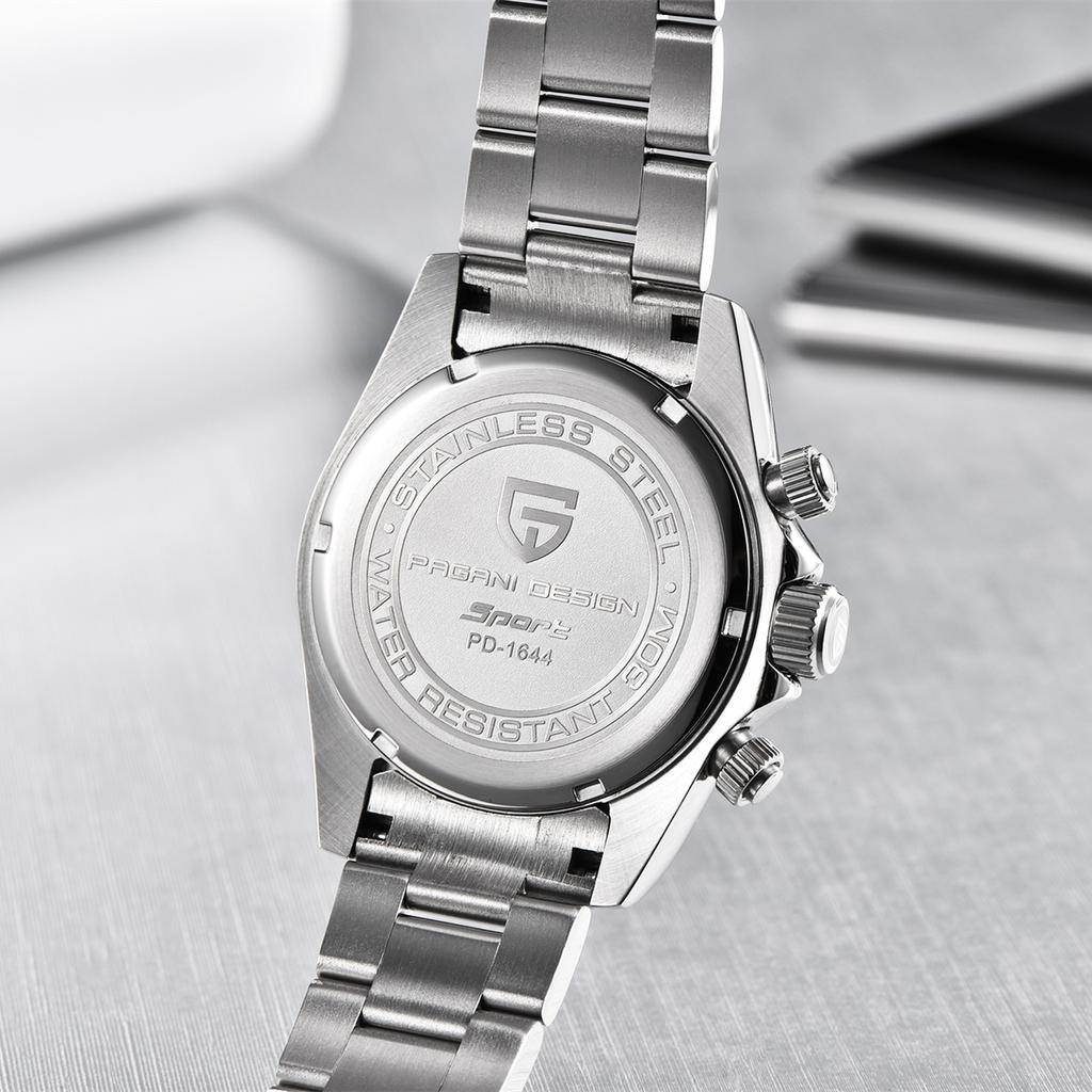 Pagani Design Ny TOP Merke luksus herreklokke med boks Multifunksjon 30M vanntette lysende herrekvartsklokker