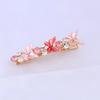 Alloy Hairpin Female Side Painted Paint Edge Clip Female Retro Style Flower Bangs Clip Rhinestone Duck Bill Clip