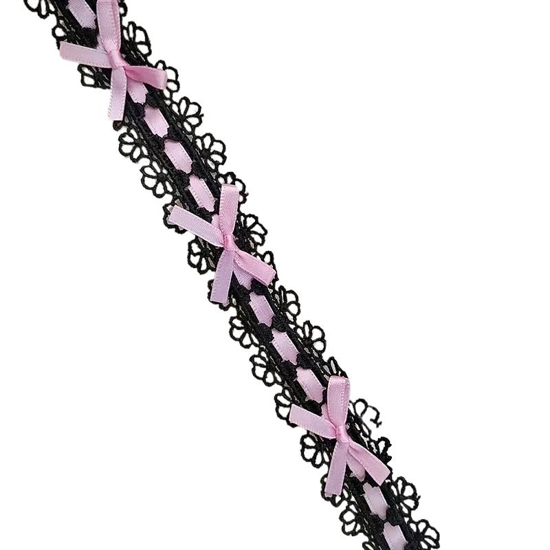 1yard Bow Lace Webbing Embroidery Decorative Lace Weaving Tape DIY Crafts Skirt Lace Accessories Trim Accessories 2.8cm Wide