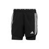 New Own The Run 3 Stripes 2 In 1 Shorts Sports Shorts Men's Black IQ3808