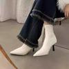 Thin Heel Short Boots Women'S Autumn And Winter Pointed Boots Temperament Chelsea Boots Thin Boots Thin High Heel Boots