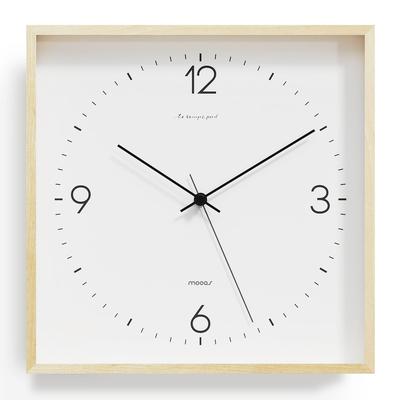 Mooas Square Wall Clock Light Brown