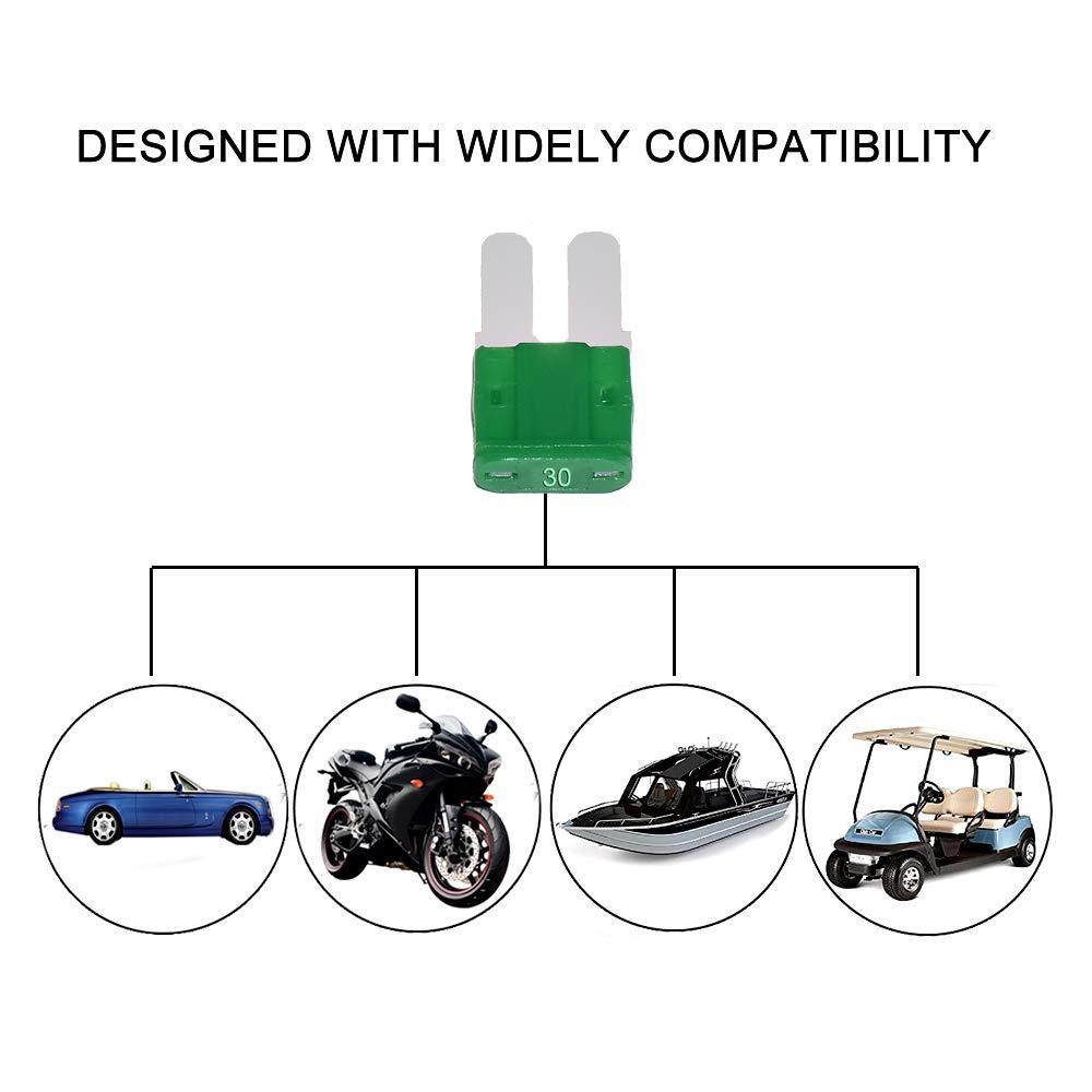 Micro2 fuse combination kit 35PCS upgraded car fuse combination (5-30A) with puller tool car ship truck SUV RV fuse replacement Fuse Holders1
