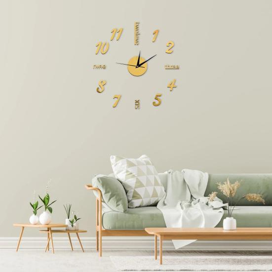 High Quality Sticker Wall Clock Battery-operated Sturdy Long-lasting