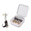 5Pcs Bionic Fishing Baits with Sharp Hook Compact Design Portable Rotatable Saltwater Freshwater Swimbaits Fly Fishing Lures