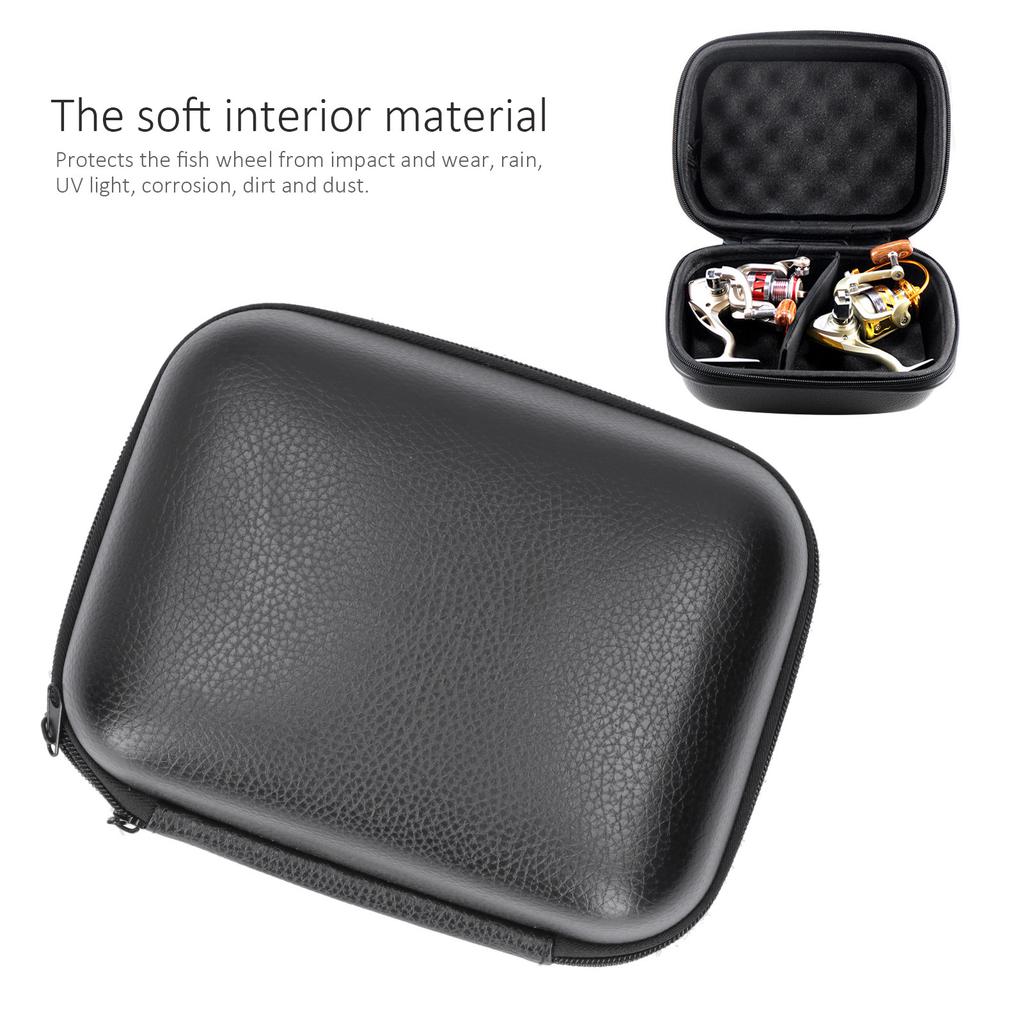 PU Portable Outdoor Fishing Reel Bag Fish Wheel  or Carrying Storage Case Pouch