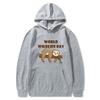 New World Wildlife Day hoodie sleeping bear print sweatshirt sweater autumn and winter velvet
