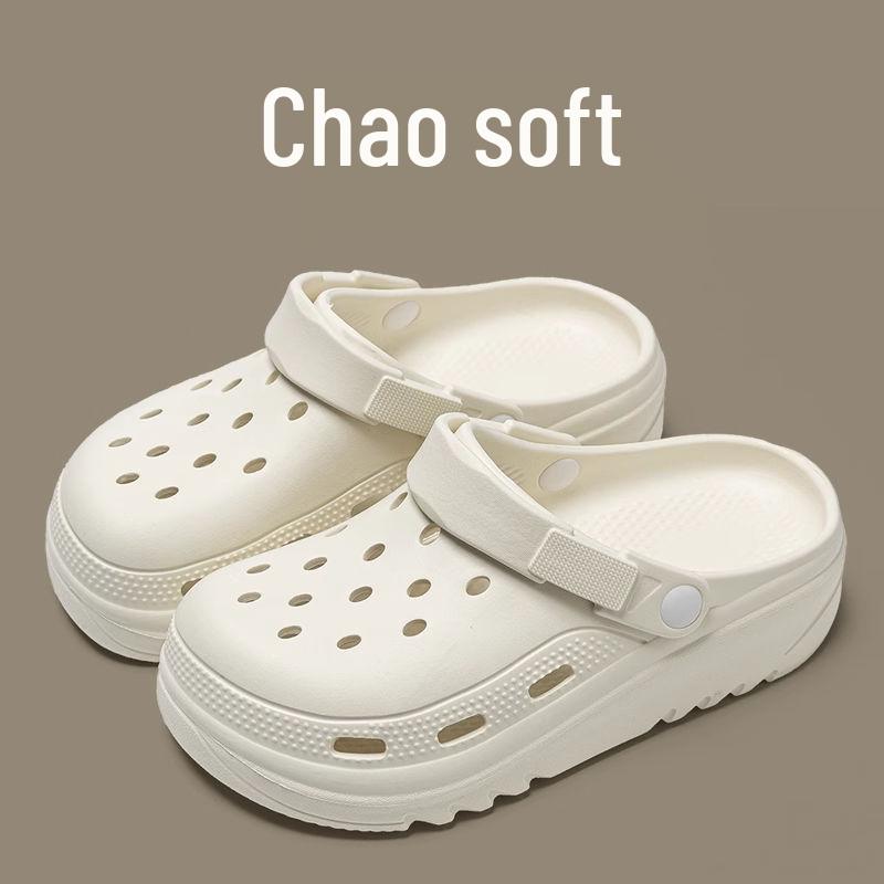 Sandale și papuci de vară cu talpă groasă pentru femei și bărbați de plajă Baotou - Pantofi cu găuri sport de exterior cu dublă utilizare