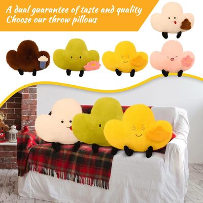 Cartoon Clouds Shaped Throw Pillows Waist Rest Bedrest Reading Pillows Chair Back Cushion For Bedroom  Car