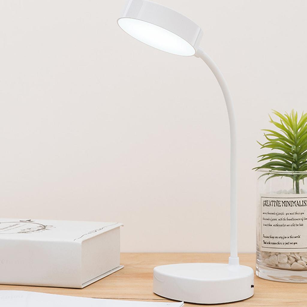 Small Reading Desk Lamp Dimmable Eye Caring USB Charging LED Night Light for Home Bedside Office