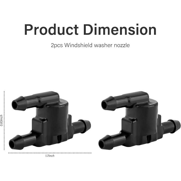 2PCS Front Windshield Washer Nozzle Compatible with Toyota 4Runner Corolla Camry Lexus Scion,Car Windshield Sprayer Nozzle Car Accessories