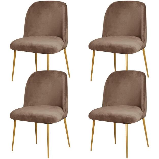 4 Pack Velvet Curved Back Chair Covers Modern Accent Mid Century Short Back Armless Chair Slipcovers for Room Furniture Protector