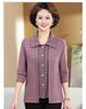 Modischer Patchwork-Strickjacke für Frauen mittleren Alters & ältere Frauen, Übergröße, Gestricktes Herbst/Winter Zweiteiler-Set