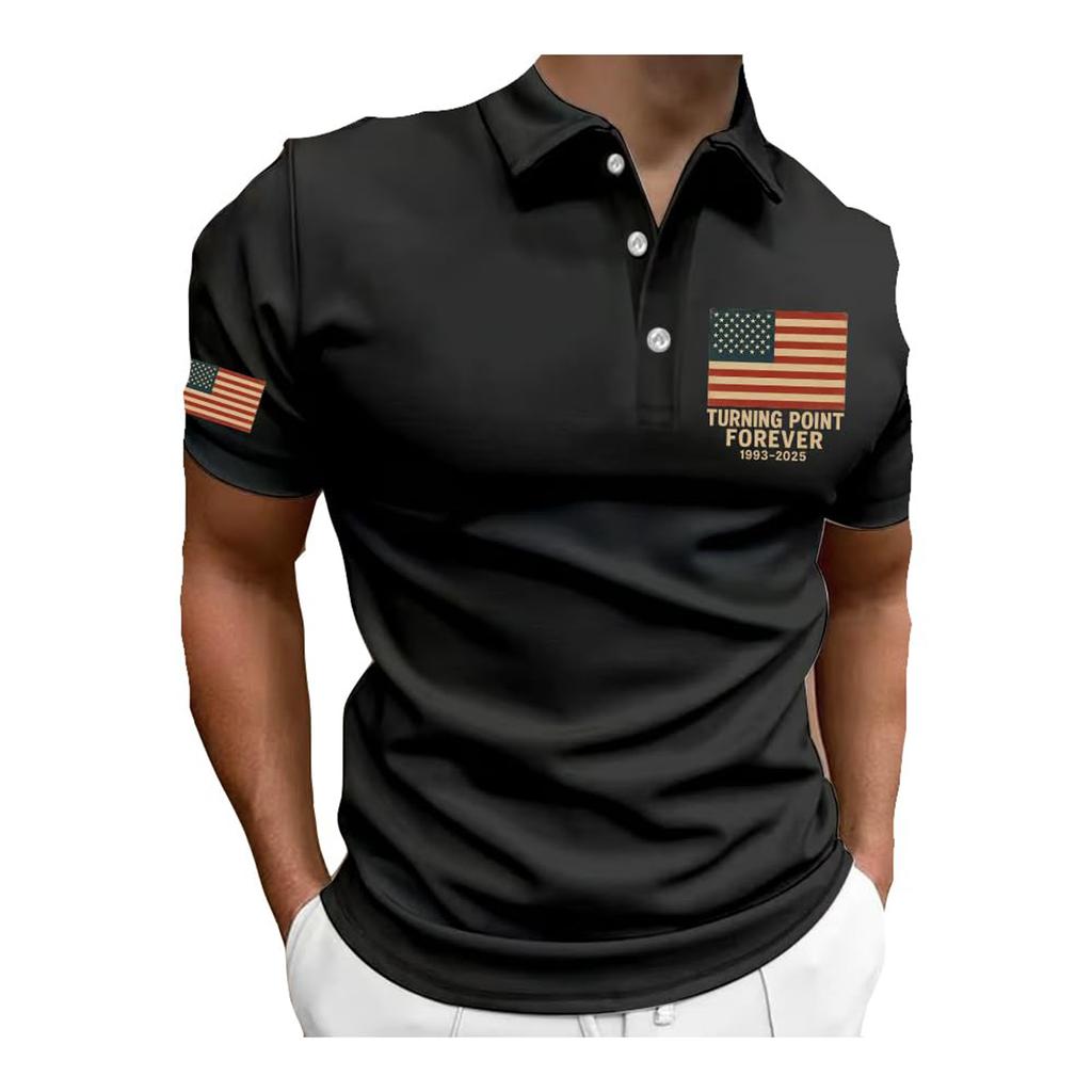 Men's Turning Point Forever 1993 2025 Print Casual Shirt American Flag Shirt