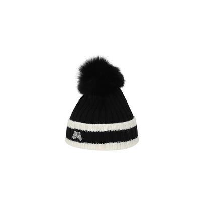MARTINE GOLF Cozy Pom Knit Beanie_Black