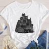 Fashion Cartoon Cat Plant Casual New Lovely Tees Women Short Sleeve Lady Female Graphic Tops Clothes Print Tshirt TShirt