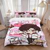 3pcs Anime Cartoon Design Comforter Set with One Quilt Cover and Two Pillowcases (No Core) - Festive Gift for Bedroom and Guest Room Decoration, Polye