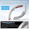 Silver Steering Wheel Cover For Tesla Model 3/Y 2016-2025 2026 Juniper/Highland | Non-Slip, Segmented, -Fit, Carbon Fiber | Model Y Juniper