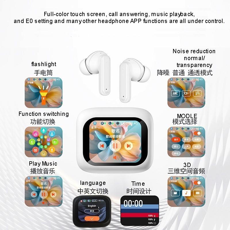 New Touch Screen Gaming Headset Sports Noise Cancelling Bluetooth Earphone