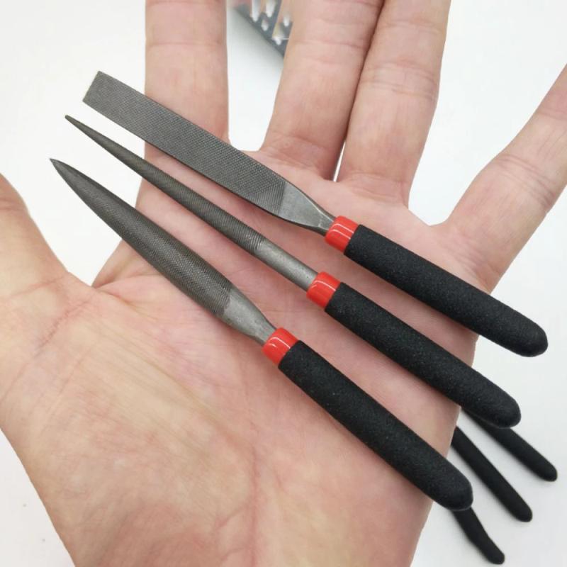 118mm Small Steel Files Needle Flat File for Stone Glass Metal Carving Craft Needle Filing Woodworking Hand Tool Set