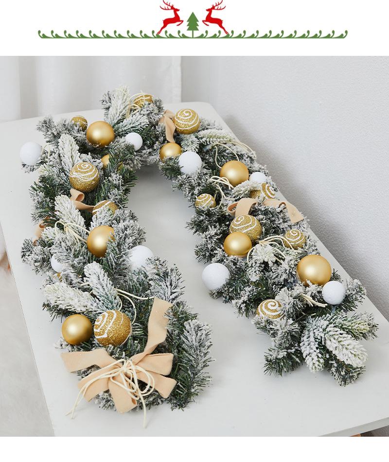 Enchanted Snowy Christmas Rattan Wreath for Window and Mall Displays